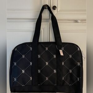 NWT Victoria's Secret Black Quilted Tote Bag